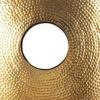 22 Inch Round Statuette, Tabletop Decor, Gold Disk, White Marble Base