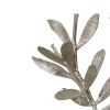 28, 23 Inch Set of 2 Metal Statuettess, Decorative Accent Olive Tree, White