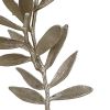 28, 23 Inch Set of 2 Metal Statuettess, Decorative Accent Olive Tree, White
