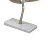 28, 23 Inch Set of 2 Metal Statuettess, Decorative Accent Olive Tree, White