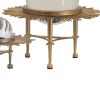 12, 9, 8 Inch Set of 3 Crystal Balls, Decorative Accent, Gold