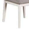 Kya 21 Inch 2 Tone Dining Chair, Ladder Back, Gray Seat, Set of 2, White
