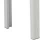 Theo 53 Inch Outdoor Bench, White Aluminum Frame, Plank Style Seat Surface