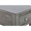 Nili 24 Inch Side End Table, Warm Gray Finish, Single Drawer and Shelf