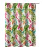 Porto 72 Inch Shower Curtain, Tropical Palm Leaves, Vibrant Blue and Green