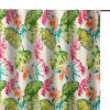 Porto 72 Inch Shower Curtain, Tropical Palm Leaves, Vibrant Blue and Green
