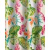 Porto 72 Inch Shower Curtain, Tropical Palm Leaves, Vibrant Blue and Green