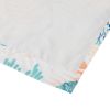 Geo 84 Inch Window Curtains, White Blue Polyester, Seashells Ferns Print