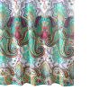Vana 72 Inch Shower Curtain, Microfiber Fabric, Blue and Red Paisleys Print