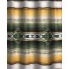 Jashua 72 Inch Shower Curtain, Southwest Style Yellow Stripes, Button Holes