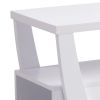Ayan 60 Inch TV Entertainment Console, 3 Shelves and 1 Drawer, Crisp White