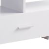 Ayan 60 Inch TV Entertainment Console, 3 Shelves and 1 Drawer, Crisp White