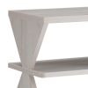 60 Inch TV Media Entertainment Console with 4 Shelves, 3 Drawers, Oak White