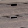 60 Inch TV Media Entertainment Console, 4 Floating Shelves, 2 Drawer, Brown