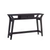 Dax 47 Inch Modern Console Table with Drawer and Mini Shelves, Wood, Brown