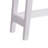 Dax 47 Inch Modern Console Table with Drawer and Mini Shelves, Wood, White