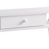 Dax 47 Inch Modern Console Table with Drawer and Mini Shelves, Wood, White