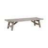 Kit 44 Inch Rectangular Planter Stand with Metal Accents, Flared Legs, Gray