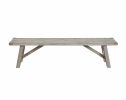 Kit 44 Inch Rectangular Planter Stand with Metal Accents, Flared Legs, Gray