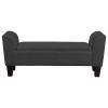 55 Inch Accent Storage Bench with Performance Velvet Upholstery, Black