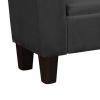 55 Inch Accent Storage Bench with Performance Velvet Upholstery, Black