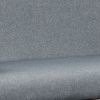 Gala 45 Inch Modern Loveseat Bench, Gray Fabric, Natural Brown Wood Frame
