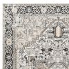 Cal 8 x 10 Area Rug, Persian Inspired Medallion Print, Soft Gray Polyester