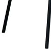 35 Inch Artisan Coffee Table, Abstract Shape Tabletop, Silver, Black