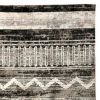 Chia 5 x 7 Area Rug, Woven Tribal Design, Cream and Black Polyester Fabric