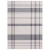 Kay 5 x 7 Area Rug, Classic Plaid Print, Soft Gray and White Polyester