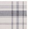 Kay 5 x 7 Area Rug, Classic Plaid Print, Soft Gray and White Polyester