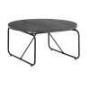 Modern 3 Piece Coffee Table Set with Side Tables, Metal Base, Charcoal