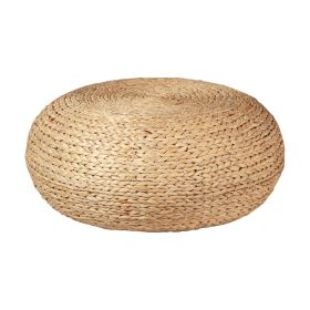 Traditional 31 Inch Coffee Table, Water Hyacinth Fiber Woven, Natural Brown