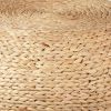 Traditional 31 Inch Coffee Table, Water Hyacinth Fiber Woven, Natural Brown