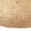 Traditional 31 Inch Coffee Table, Water Hyacinth Fiber Woven, Natural Brown