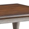 Classic 52 Inch Coffee Table, Pine Wood Construction, Brown Top, White