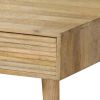 46 Inch Rectangular Coffee Table, Single Drawer, Open Shelf, Natural Brown