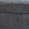 38 Inch Modern Ottoman, Smooth Gray Chenille Fabric, Plush Cushioned Seat