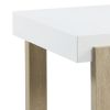 Shay 22 Inch Side End Table, Thick Rectangular Tabletop, High Gloss White
