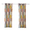Turin 63 Inch Window Curtains, Brushed Microfiber, Multicolor Patchwork