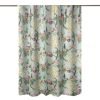 Eden 72 Inch Shower Curtain, Songbirds and Butterflies, Green Microfiber