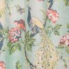 Eden 72 Inch Shower Curtain, Songbirds and Butterflies, Green Microfiber