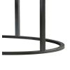 35 Inch 2 Piece Nesting Coffee Table Set, Round Gray Faux Marble Tabletop