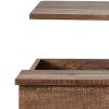 47 Inch Coffee Table, Wide Rectangular Lift Top, Rustic Brown Coloration