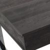 47 Inch Lift Top Coffee Table, Chrome Base, Distressed Gray, Rectangular