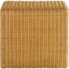 22 Inch Side End Table, Woven Rattan Frame, Waterfall Edges, Square Surface