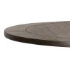 Aria 36 Inch Coffee Table, Round Plank Top, Turned Pedestal, Espresso Brown
