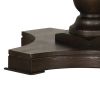 Aria 36 Inch Coffee Table, Round Plank Top, Turned Pedestal, Espresso Brown
