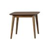3 Piece Rectangular Coffee and Square End Table Set, Rich Walnut Brown Wood