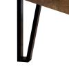 Ayla 50 Inch Coffee Table, Iron Hairpin Legs, Rustic Brown Mango Wood